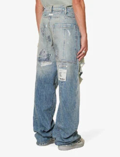 Distressed Wide-leg Mid-rise Jeans 10 Distressed Wide-leg Mid-rise Jeans -Selfidges Launches R04194910 REPAIRDENIM ALT03