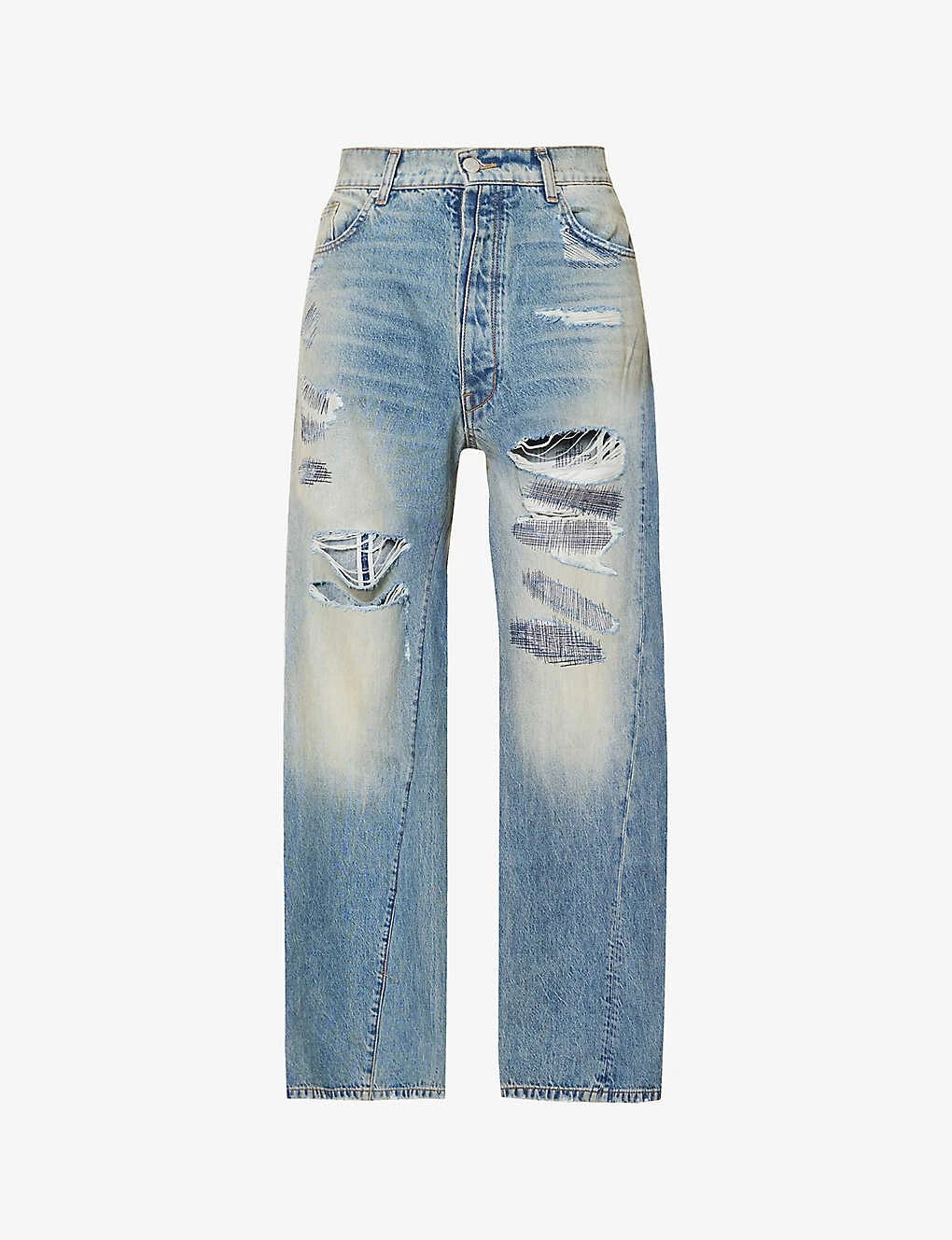 Distressed Wide-leg Mid-rise Jeans 3 Distressed Wide-leg Mid-rise Jeans