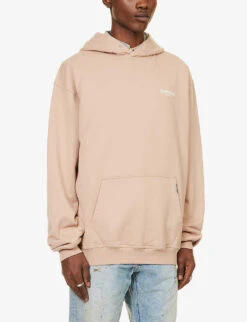 Represent Owners' Club Logo-print Cotton-jersey Hoody -Selfidges Launches R04195323 STUCCO ALT03