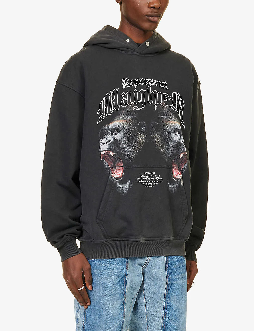 Represent Mayhem Graphic-print Cotton-jersey Hoody 5 Represent Mayhem Graphic-print Cotton-jersey Hoody - Image 3