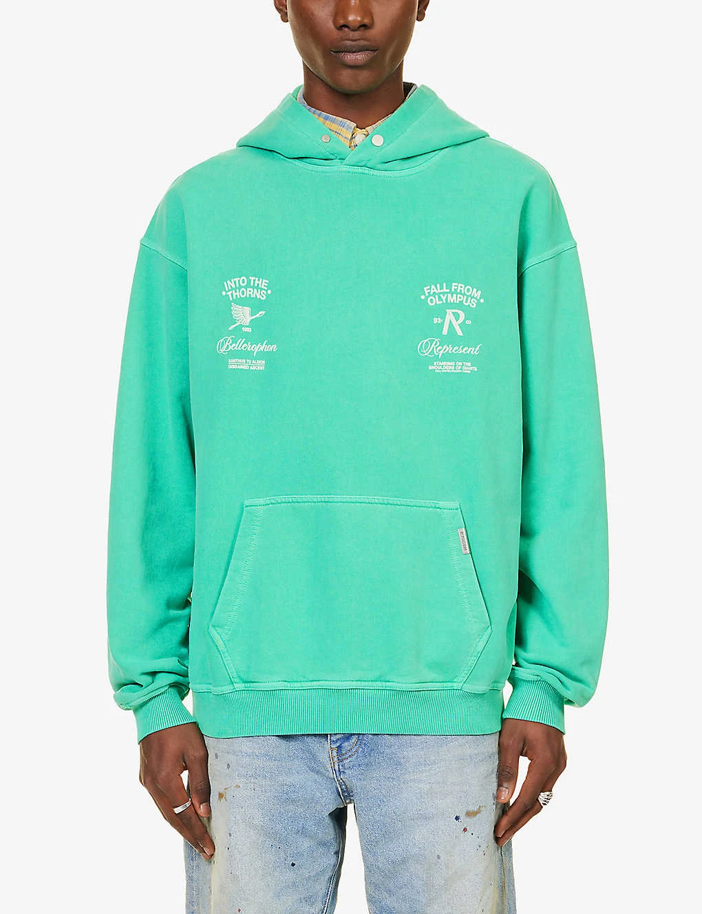 Represent Olympus Relaxed-fit Cotton-jersey Hoody 5 Represent Olympus Relaxed-fit Cotton-jersey Hoody - Image 3