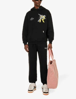 Represent Giants Relaxed-fit Cotton-jersey Hoody -Selfidges Launches R04195327 JETBLACK ALT01