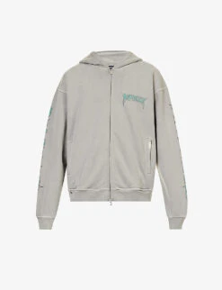 Represent Rock Branded-print Cotton-jersey Hoody