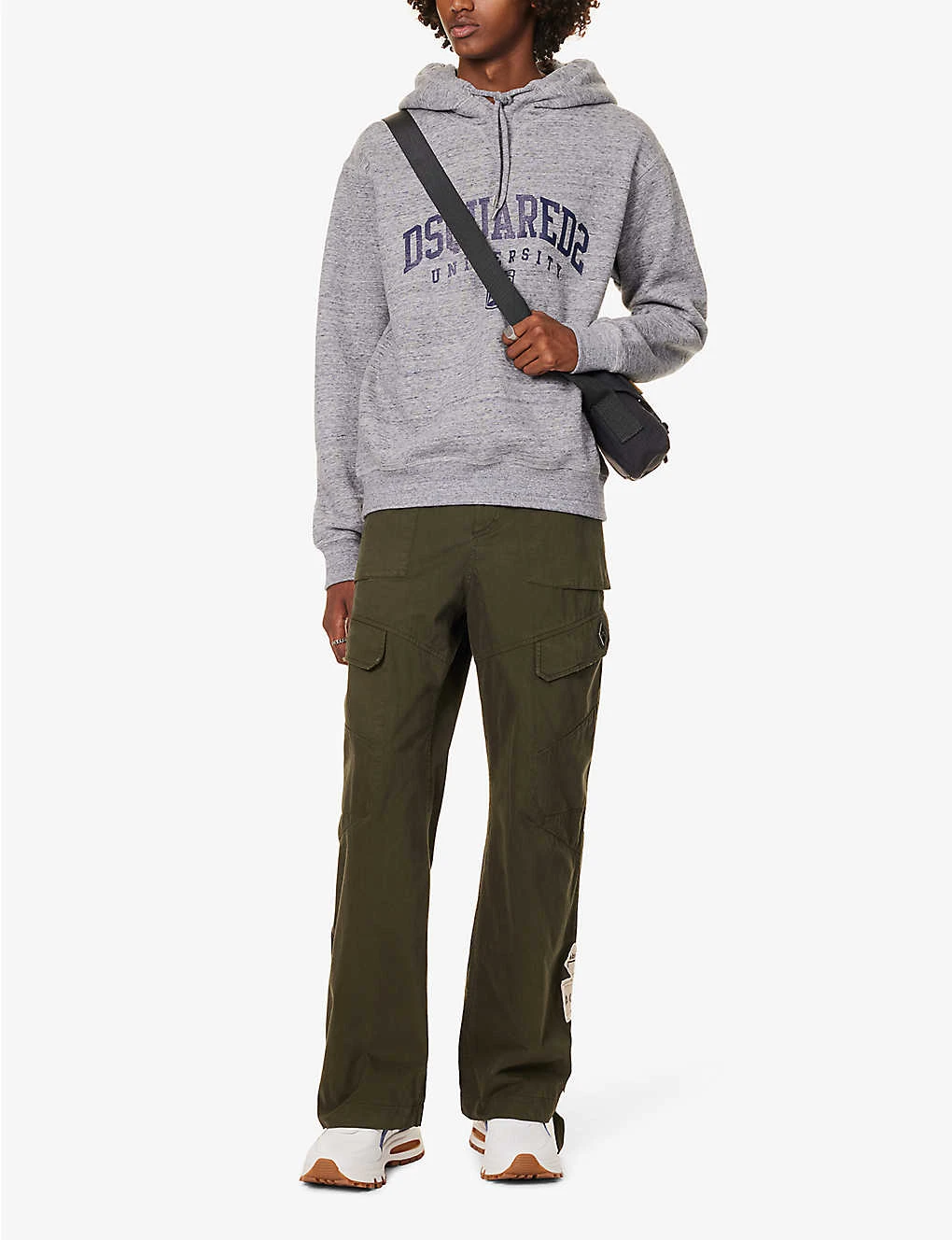 DSQUARED2 Logo-print Marled Cotton-jersey Hoody 4 DSQUARED2 Logo-print Marled Cotton-jersey Hoody - Image 2