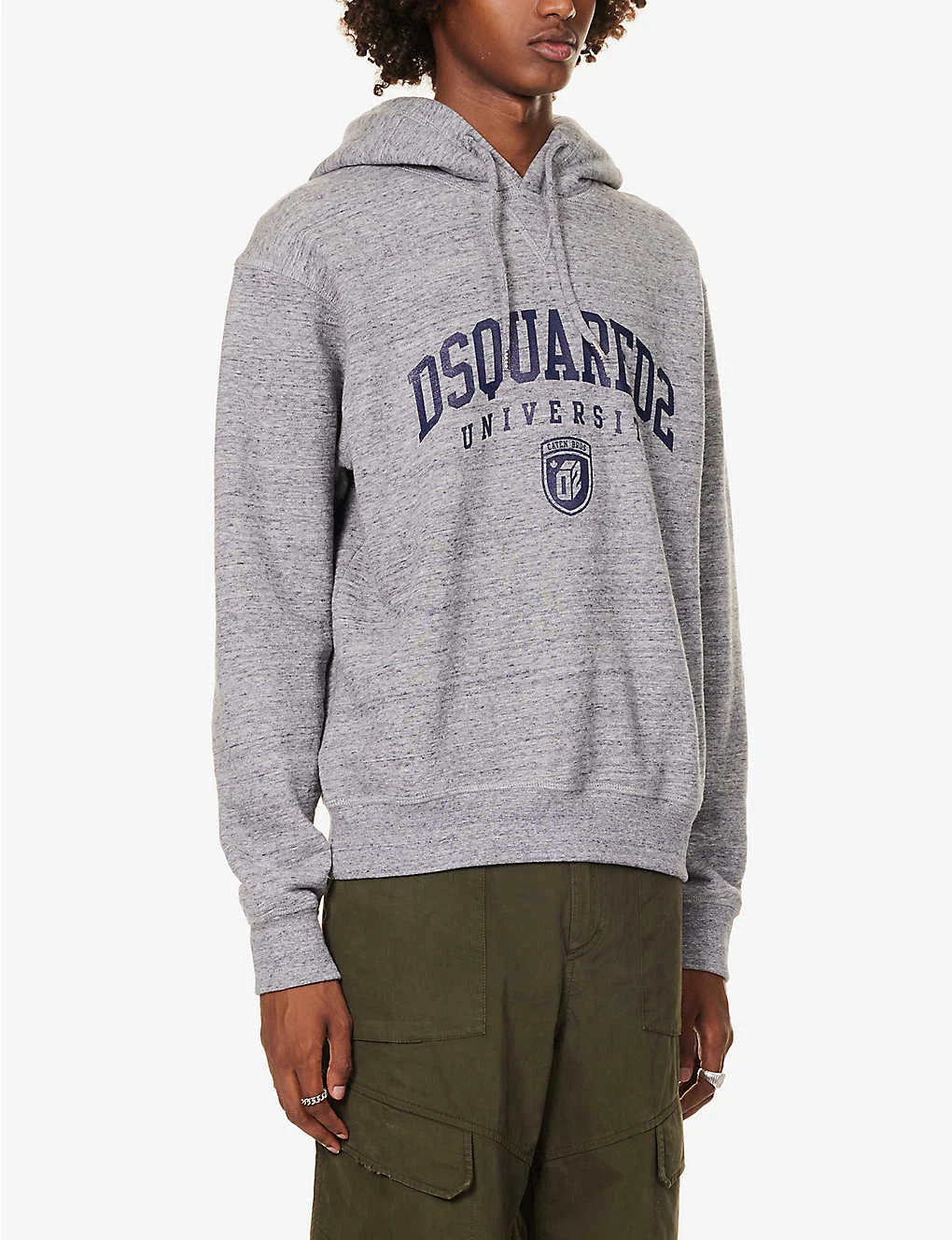DSQUARED2 Logo-print Marled Cotton-jersey Hoody 5 DSQUARED2 Logo-print Marled Cotton-jersey Hoody - Image 3