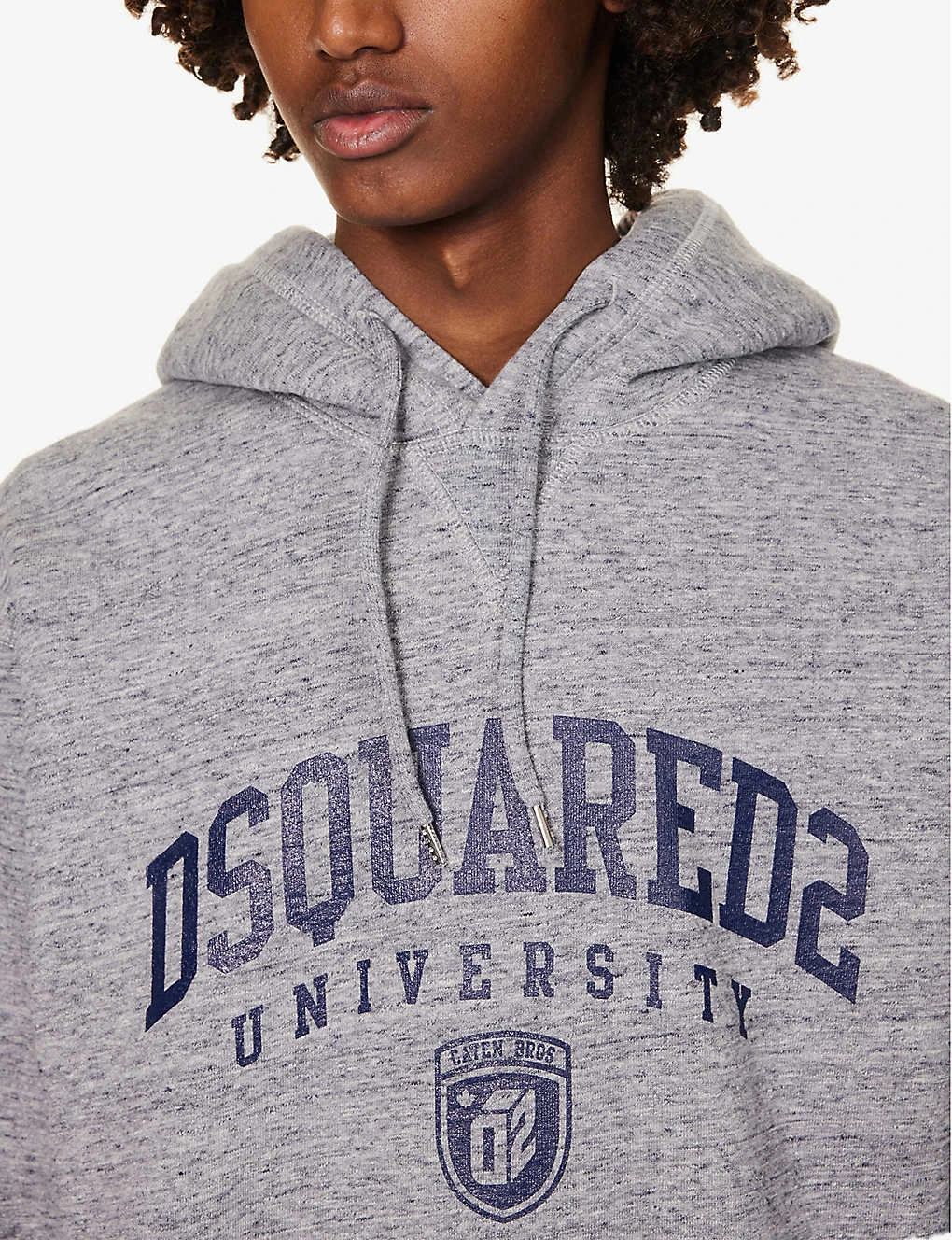 DSQUARED2 Logo-print Marled Cotton-jersey Hoody 7 DSQUARED2 Logo-print Marled Cotton-jersey Hoody - Image 5