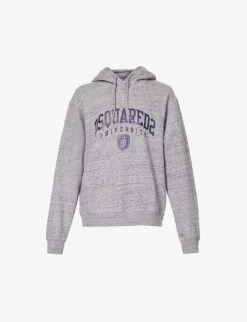 DSQUARED2 Logo-print Marled Cotton-jersey Hoody