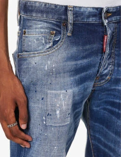 DSQUARED2 Skater Slim-fit Tapered-leg Stretch-denim Jeans 12 DSQUARED2 Skater Slim-fit Tapered-leg Stretch-denim Jeans -Selfidges Launches R04196735 NAVYBLUE ALT04