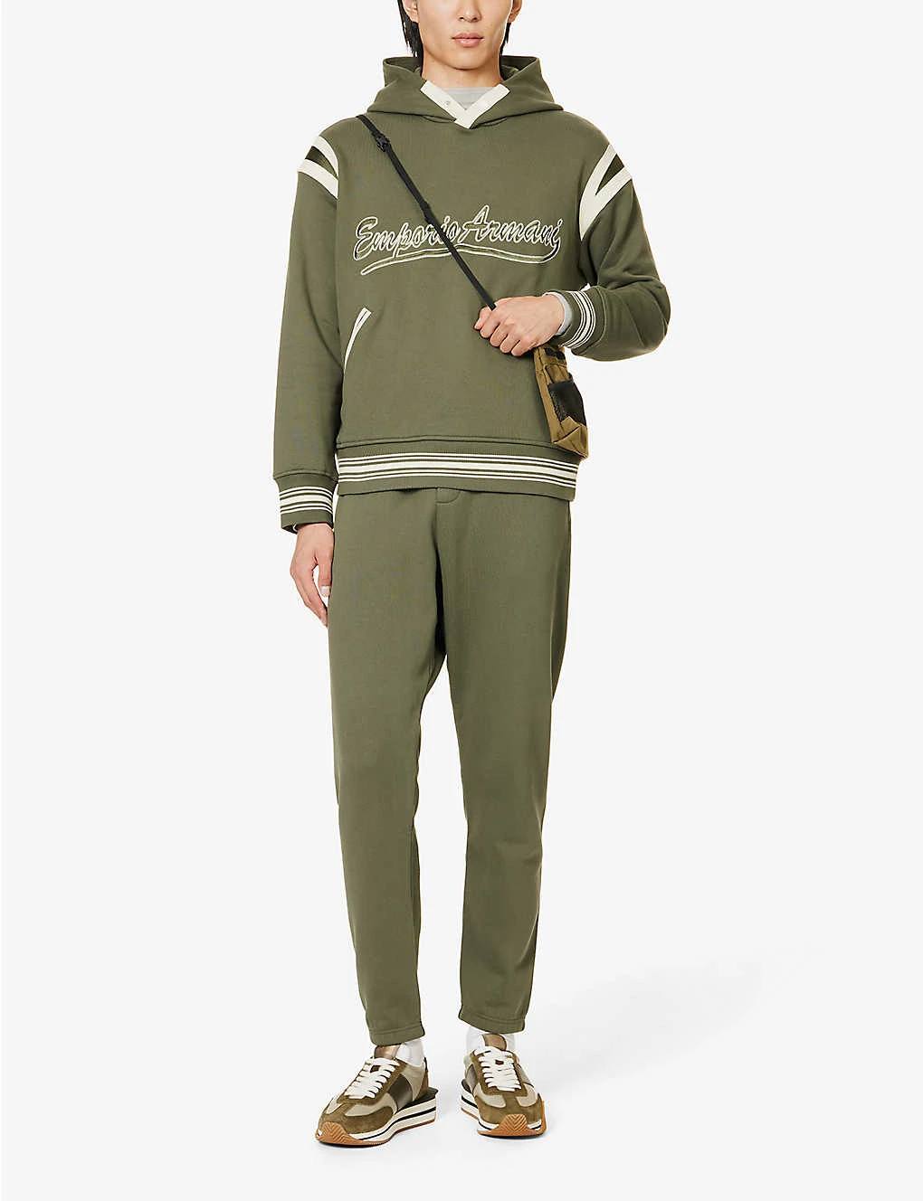 Emporio Armani Brand-plaque Slip-pocket Cotton-jersey Jogging Bottoms 4 Emporio Armani Brand-plaque Slip-pocket Cotton-jersey Jogging Bottoms - Image 2