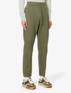 Emporio Armani Brand-plaque Slip-pocket Cotton-jersey Jogging Bottoms 9 Emporio Armani Brand-plaque Slip-pocket Cotton-jersey Jogging Bottoms -Selfidges Launches R04196942 SCARABEO ALT02