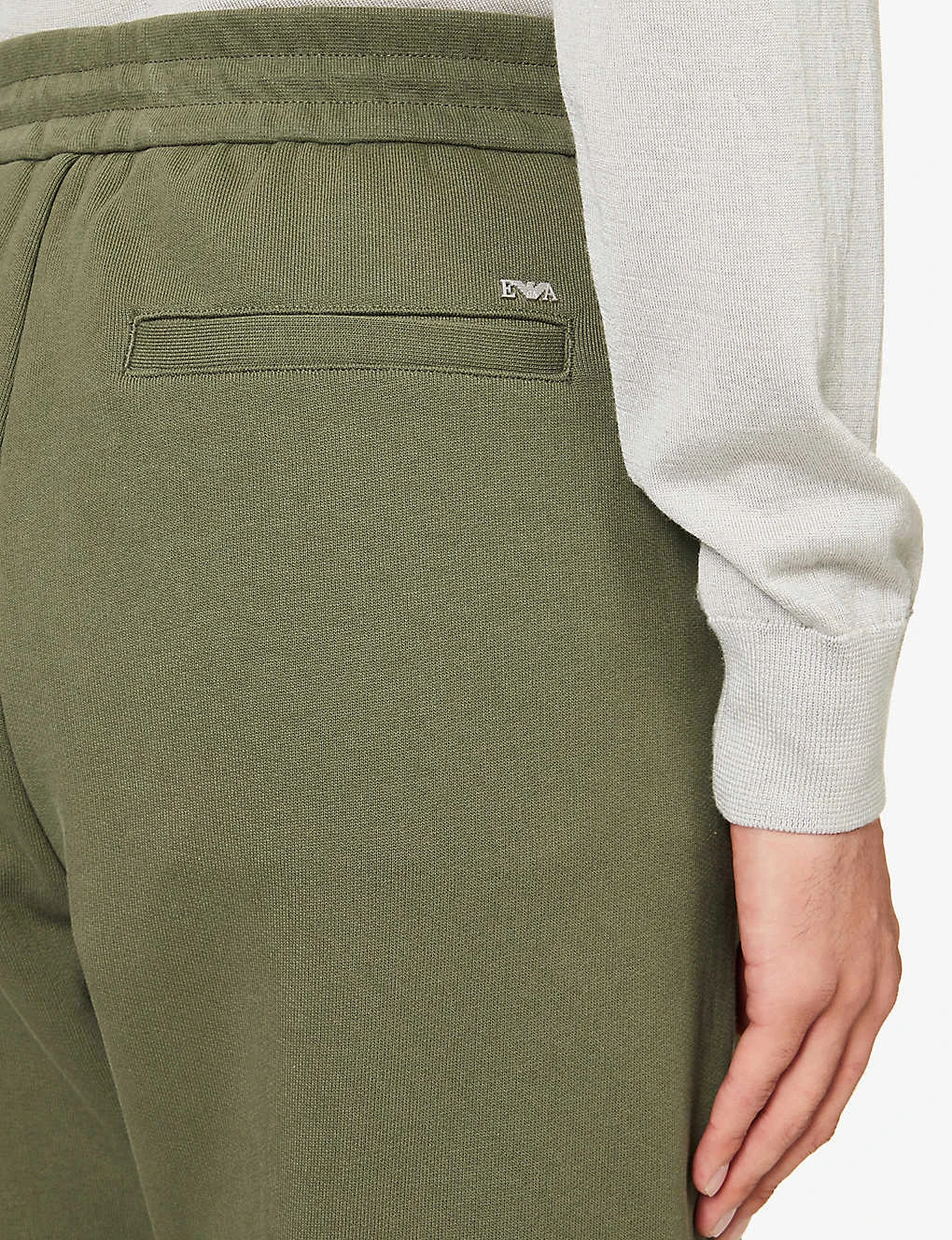 Emporio Armani Brand-plaque Slip-pocket Cotton-jersey Jogging Bottoms 7 Emporio Armani Brand-plaque Slip-pocket Cotton-jersey Jogging Bottoms - Image 5