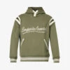 Emporio Armani Brand-embroidered Dropped-shoulder Cotton-jersey Hoody -Selfidges Launches R04196943 SCARABEO M
