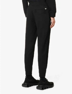 Emporio Armani Logo-print Tapered-leg Mid-rise Jersey Jogging Bottoms -Selfidges Launches R04196970 NERO ALT03