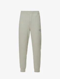 Emporio Armani Brand-embroidered Cotton-blend Jogging Bottoms
