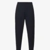 Emporio Armani Logo-embroidered Tapered-leg Mid-rise Cotton-blend Jogging Bottoms 1 Emporio Armani Logo-embroidered Tapered-leg Mid-rise Cotton-blend Jogging Bottoms -Selfidges Launches R04196972 BLUNAVY M
