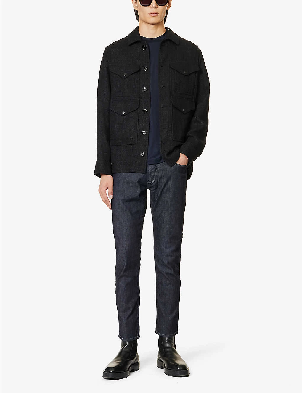 Emporio Armani Brand-plaque Straight-leg Mid-rise Stretch-denim Jeans 4 Emporio Armani Brand-plaque Straight-leg Mid-rise Stretch-denim Jeans - Image 2