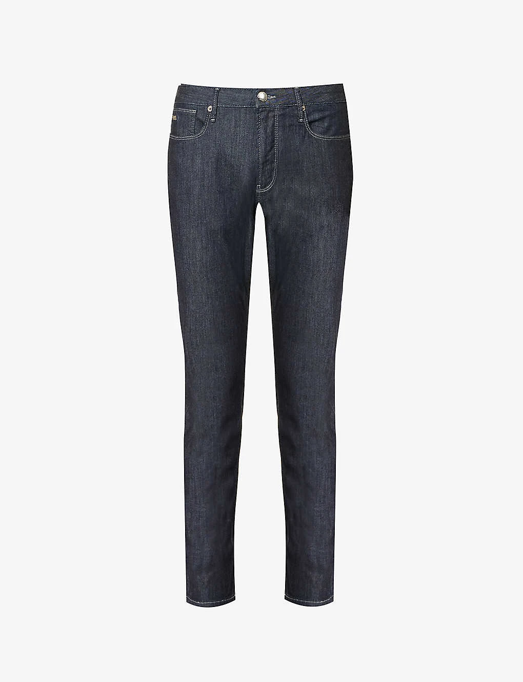 Emporio Armani Brand-plaque Straight-leg Mid-rise Stretch-denim Jeans 3 Emporio Armani Brand-plaque Straight-leg Mid-rise Stretch-denim Jeans