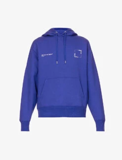 Square Logo-print Organic-cotton And Recycled-polyester-blend Hoody