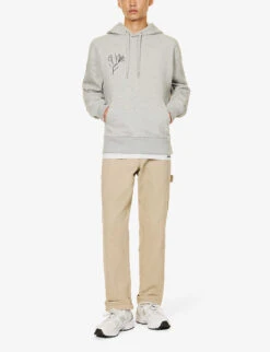 Floral Graphic-print Organic-cotton And Recycled-polyester-blend Hoody 8 Floral Graphic-print Organic-cotton And Recycled-polyester-blend Hoody -Selfidges Launches R04199963 GREY ALT01