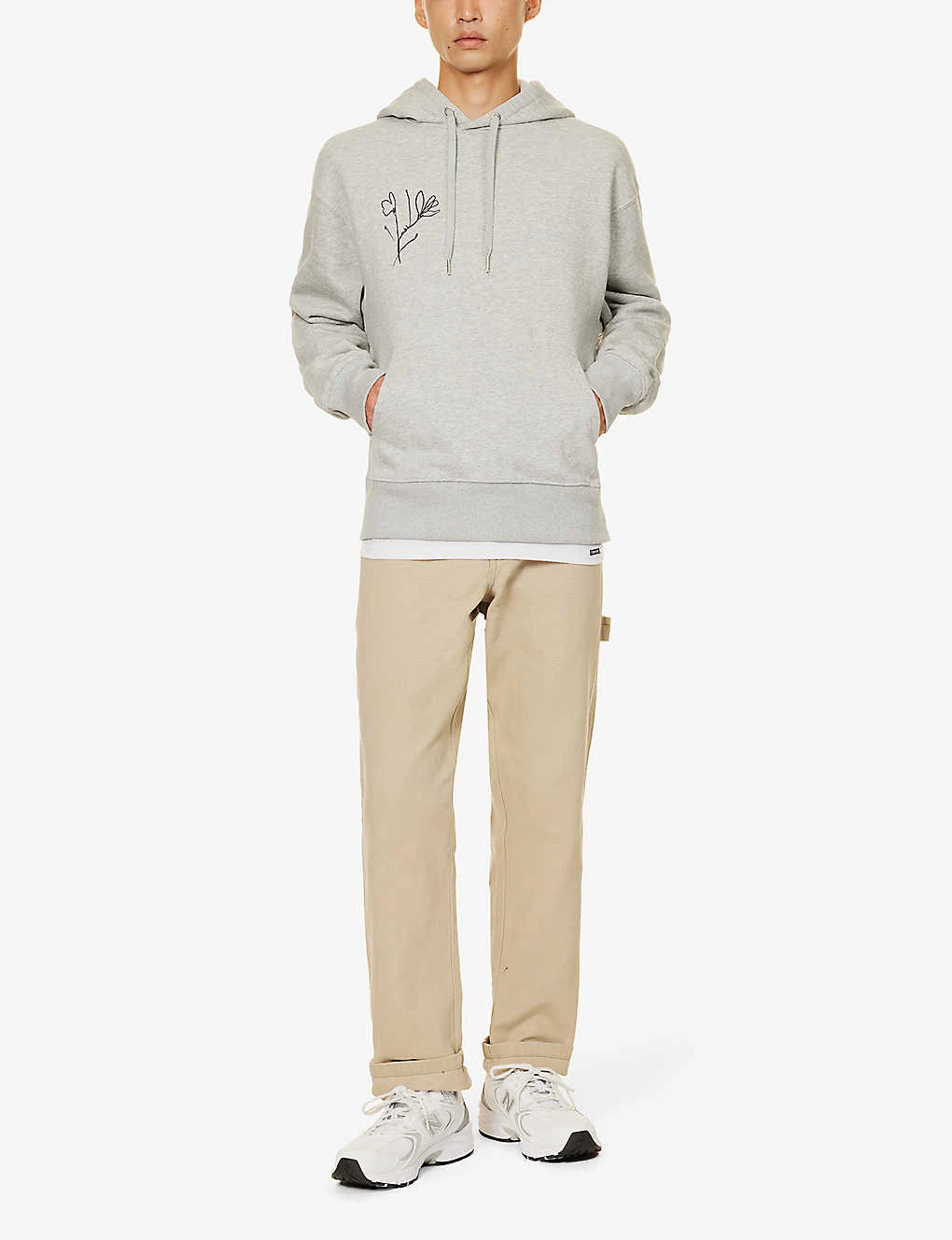 Floral Graphic-print Organic-cotton And Recycled-polyester-blend Hoody 4 Floral Graphic-print Organic-cotton And Recycled-polyester-blend Hoody - Image 2