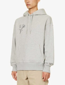 Floral Graphic-print Organic-cotton And Recycled-polyester-blend Hoody 9 Floral Graphic-print Organic-cotton And Recycled-polyester-blend Hoody -Selfidges Launches R04199963 GREY ALT02