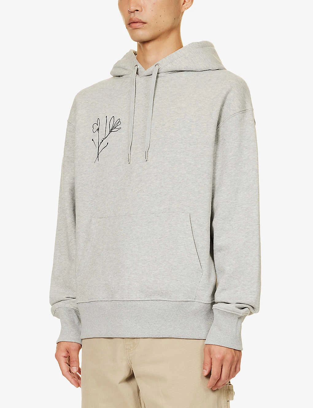 Floral Graphic-print Organic-cotton And Recycled-polyester-blend Hoody 5 Floral Graphic-print Organic-cotton And Recycled-polyester-blend Hoody - Image 3