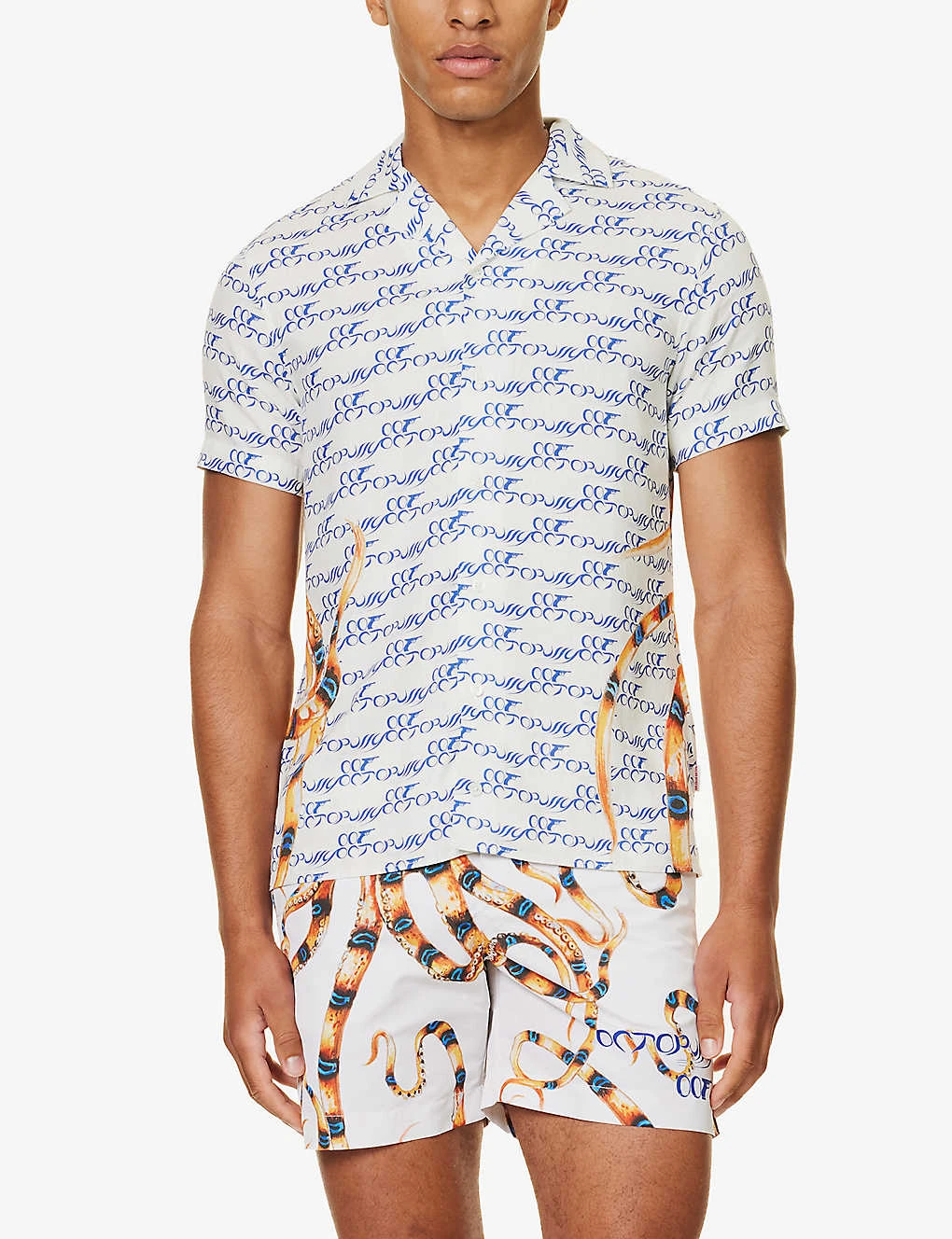 ORLEBAR BROWN Graphic-print Brand-tab Regular-fit Woven Shirt 5 ORLEBAR BROWN Graphic-print Brand-tab Regular-fit Woven Shirt - Image 3