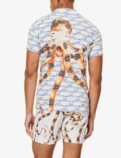 ORLEBAR BROWN Graphic-print Brand-tab Regular-fit Woven Shirt 10 ORLEBAR BROWN Graphic-print Brand-tab Regular-fit Woven Shirt -Selfidges Launches R04206188 OCTOPUSSY ALT03