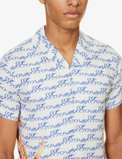 ORLEBAR BROWN Graphic-print Brand-tab Regular-fit Woven Shirt 11 ORLEBAR BROWN Graphic-print Brand-tab Regular-fit Woven Shirt -Selfidges Launches R04206188 OCTOPUSSY ALT04