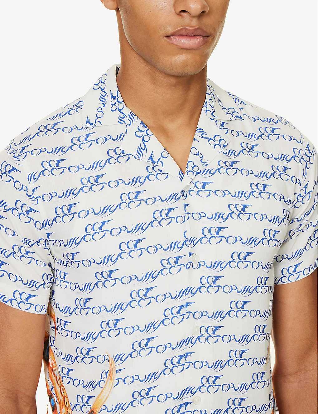 ORLEBAR BROWN Graphic-print Brand-tab Regular-fit Woven Shirt 7 ORLEBAR BROWN Graphic-print Brand-tab Regular-fit Woven Shirt - Image 5