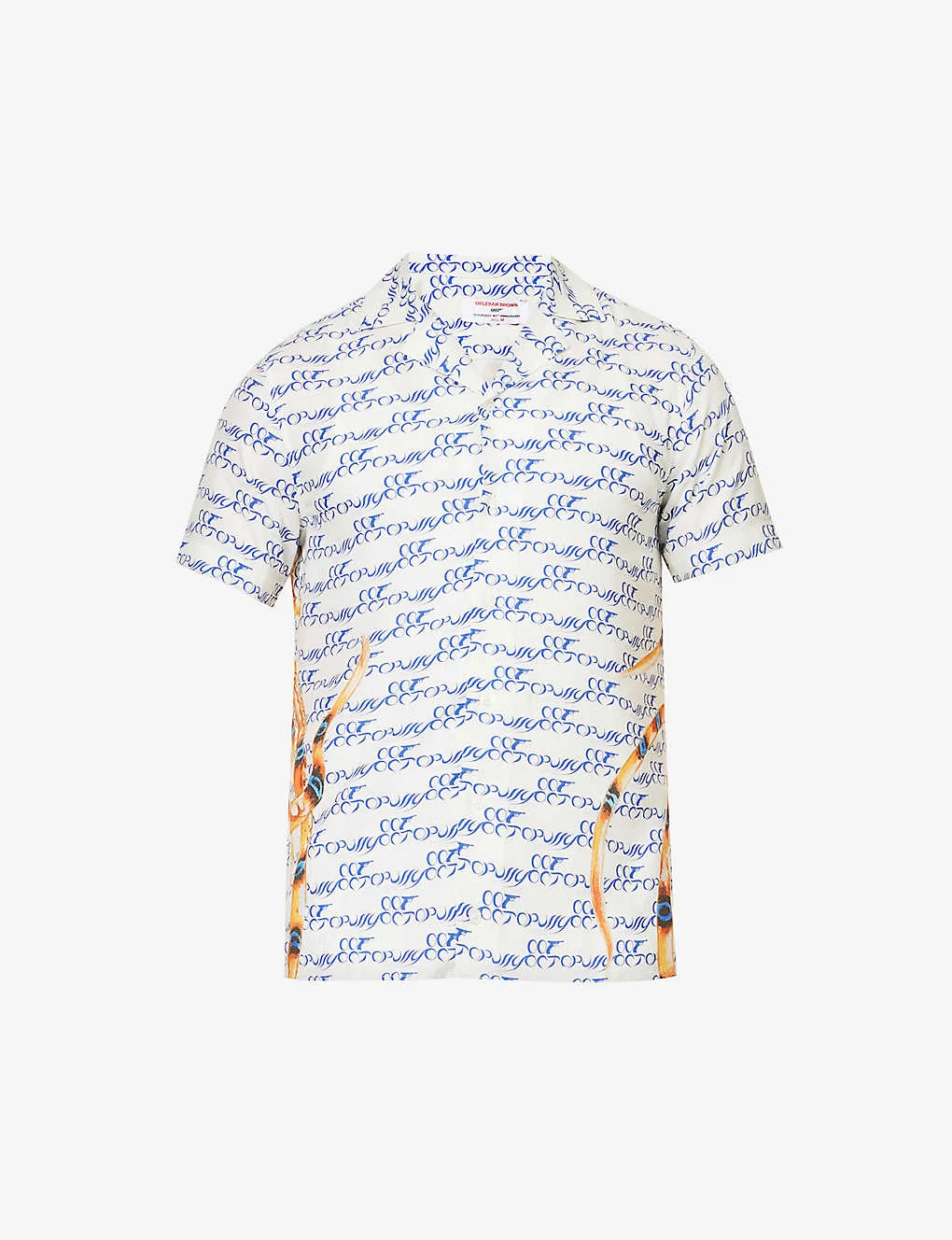 ORLEBAR BROWN Graphic-print Brand-tab Regular-fit Woven Shirt 3 ORLEBAR BROWN Graphic-print Brand-tab Regular-fit Woven Shirt